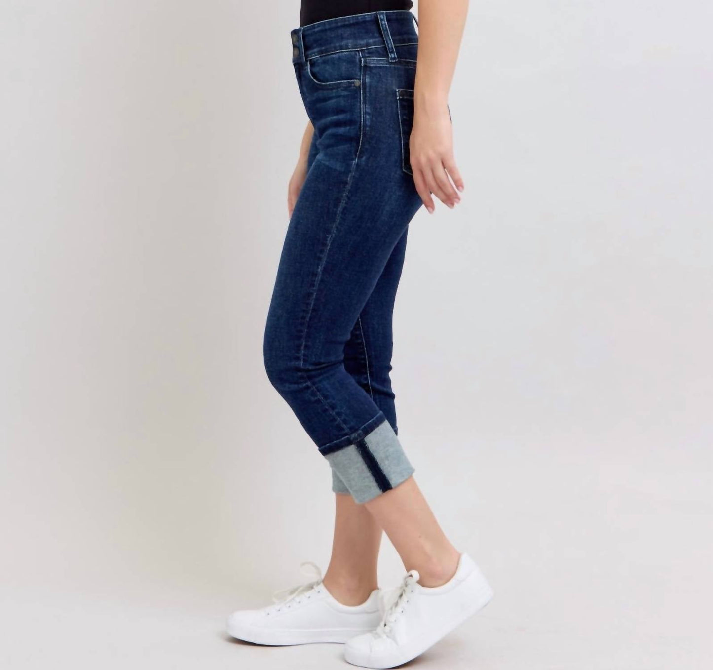 Judy Blue - High Waist Double Band Capri Jeans