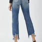 Risen - High Rise Straight Crop Jeans
