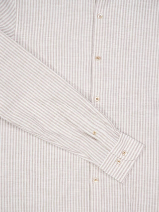 Boglioli - Men's Striped Striped Cotton-linen Shirt