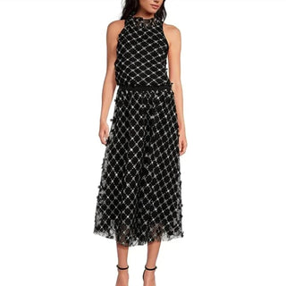 Abbey Glass - Rory Sequin Lattice Lace Top