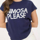 Blu Pepper - Mimosa Please Short Sleeve Pullover Sweater