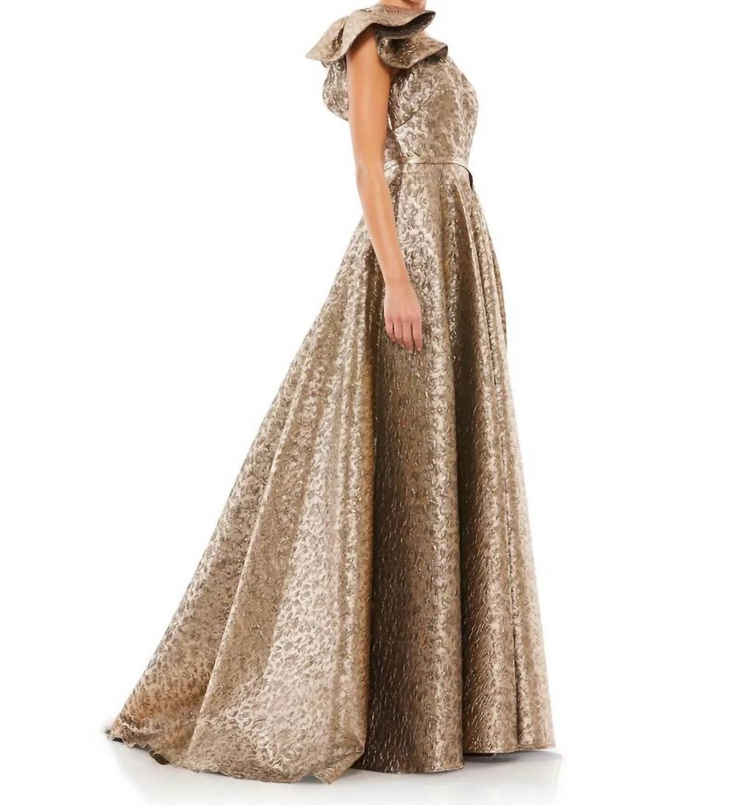 Mac Duggal - One Shoulder Metallic Ballgown
