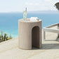 Outdoor MGO Round U-Shape Side Table Light Grey