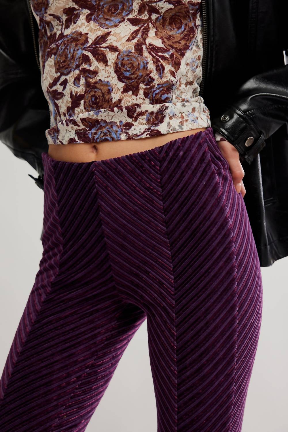 Free People - Penny Pull On Velvet Flare Pant