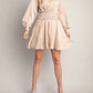 Glam - Angelica Long Sleeve Satin Dress