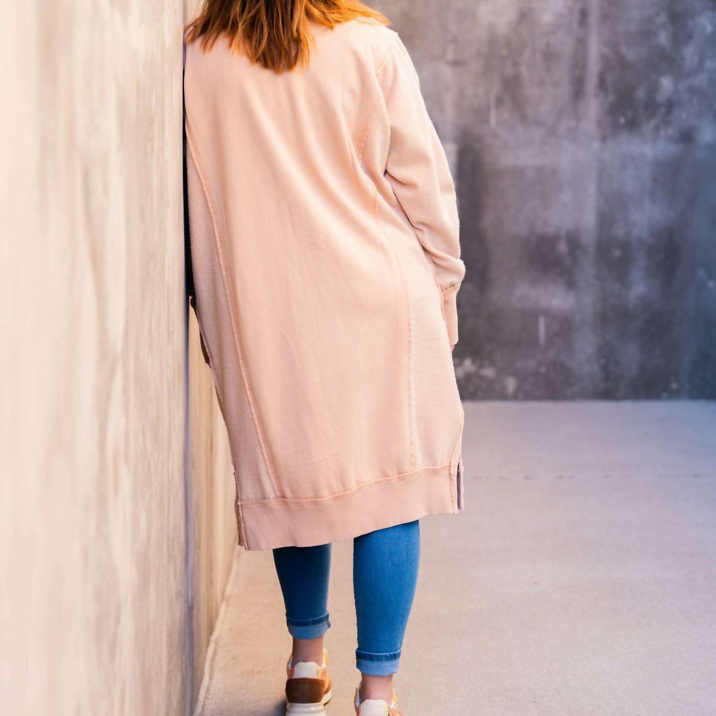 Free People - Knee-length Blue Cardigan