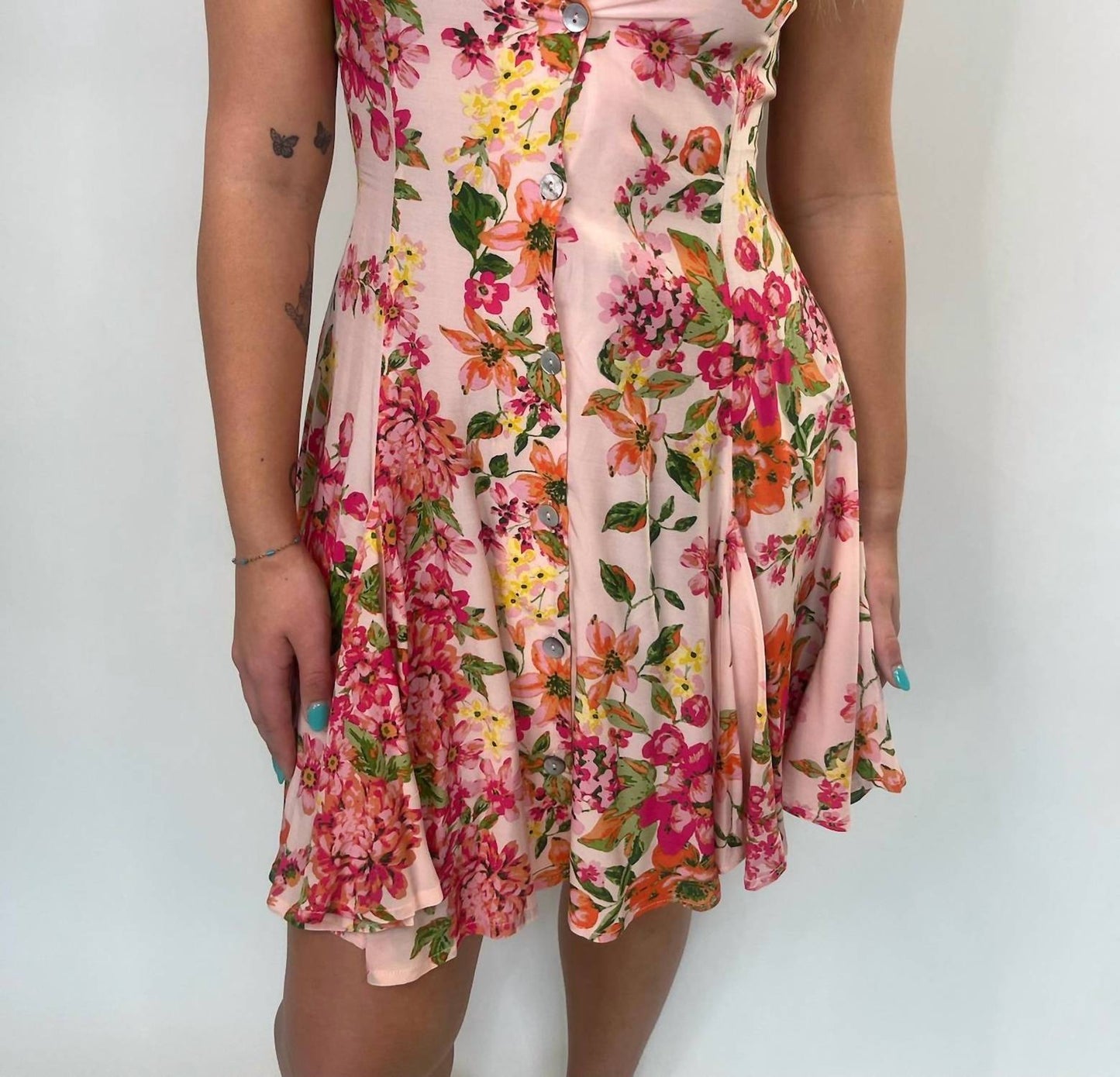 Olivaceous - Floral Mini Dress