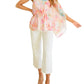 White Birch - Floral Peplum Blouse