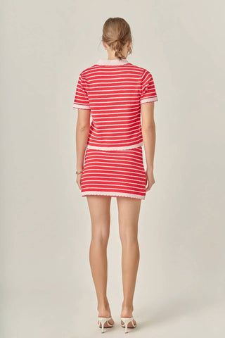 English Factory - Lila Scallop Knit Skirt