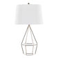 Diana 29" Contemporary Metal Table Lamp Set in Polished Nickel