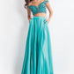 Rachel Allan - Beaded Charmeuse Two-piece Gown