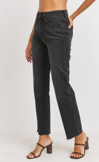 Judy Blue - Cut Off Cropped Straight Leg Jeans