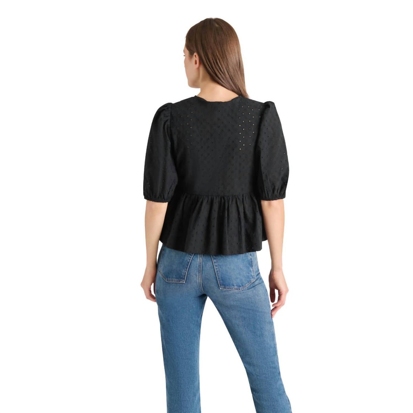 Steve Madden - Paula Eyelet Tie Front Top