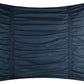 Chic Home Kaiah 2 Piece Comforter Set Contemporary Striped Ruched Ruffled Design Twin/Twin XL Navy