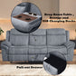 Zubaida Two Tone Recliner Sofa with USB Port and Drop Down Table