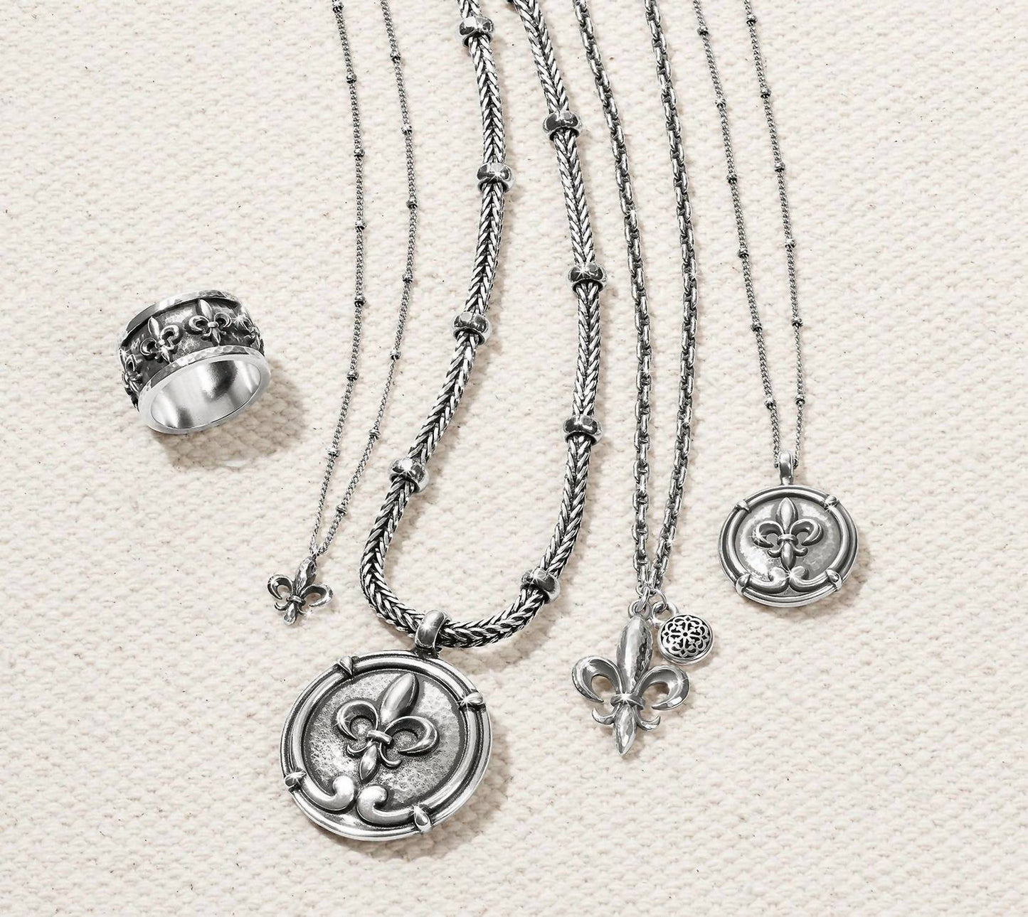 Brighton - Women's Fleur De Lis Small Coin Necklace