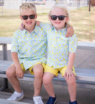 Blue Quail Clothing Co. - Boy's Short Sleeve Shirt Bananas