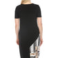 Joseph Ribkoff - Abstract Print Short Sleeve Midi Cocoon T-shirt Dress