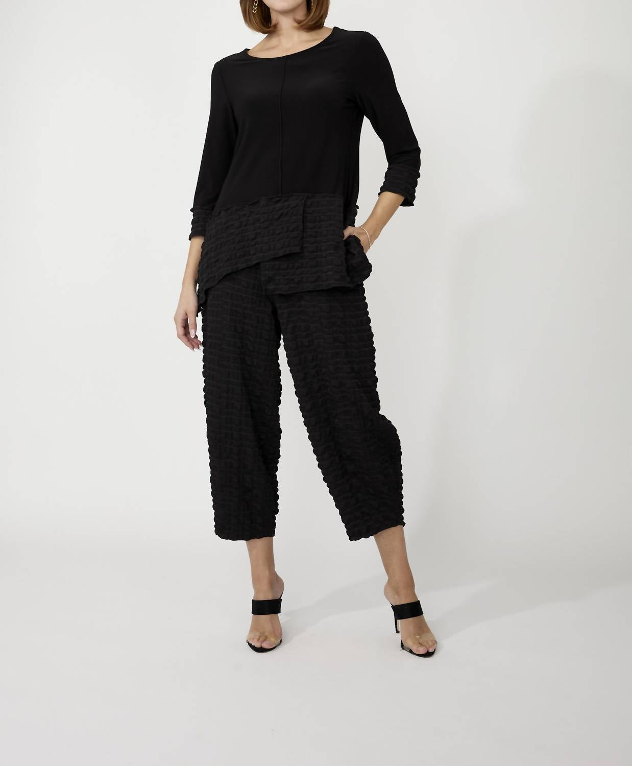 Frank Lyman - Ruffled Boat Neck Top