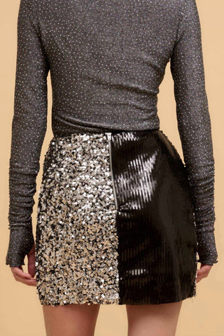 Promesa - Sequins High Waist Mini Skirt