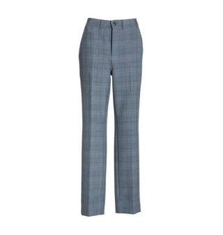 Ganni - Plaid Suiting High Rise Straight Leg Trousers
