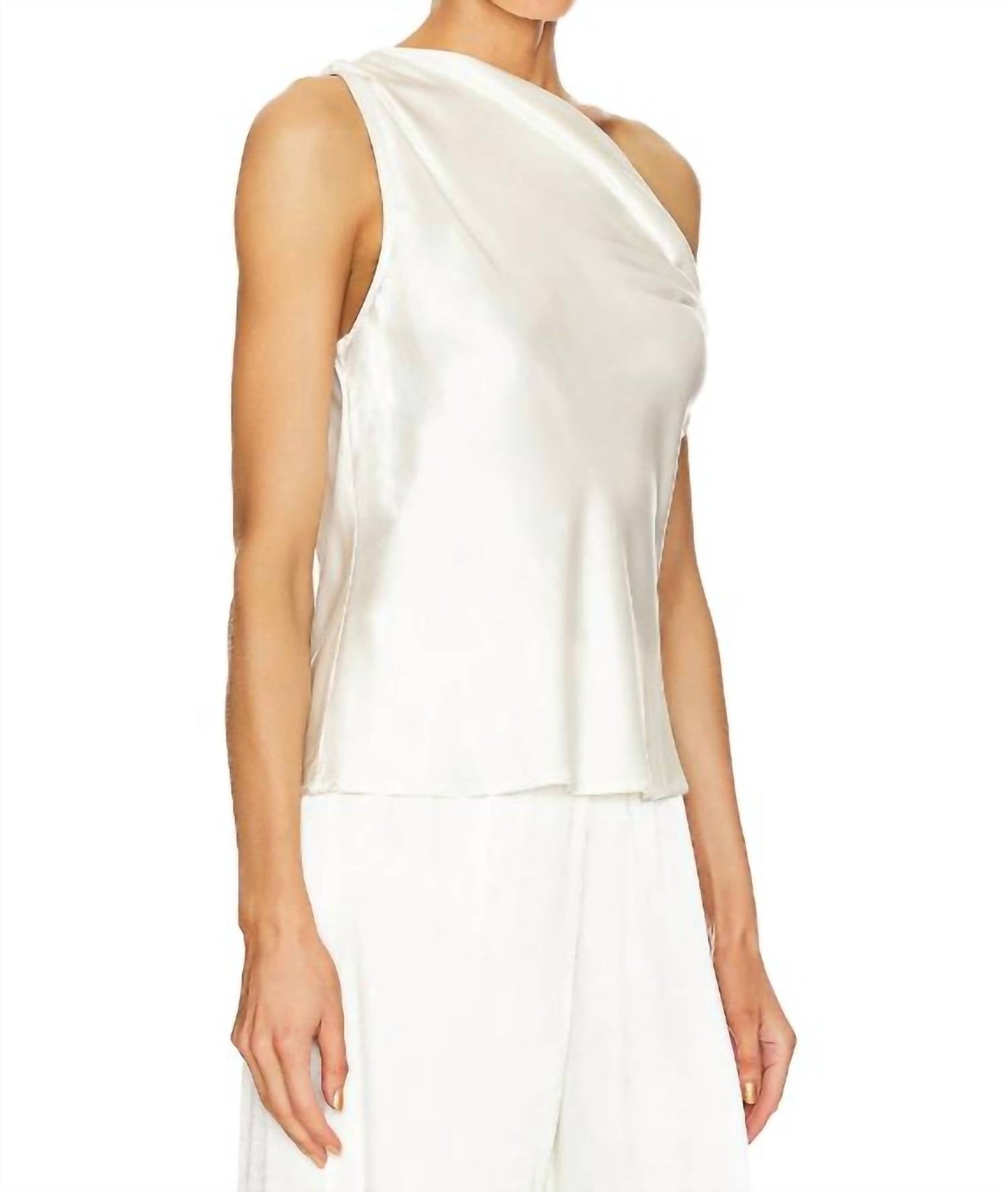 Enza Costa - Silk Bias Off-shoulder Top