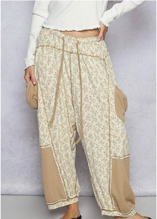 Pol - Floral Pattern Knit Pants