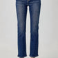 Risen - Mid Rise Ankle Straight Slim Jeans