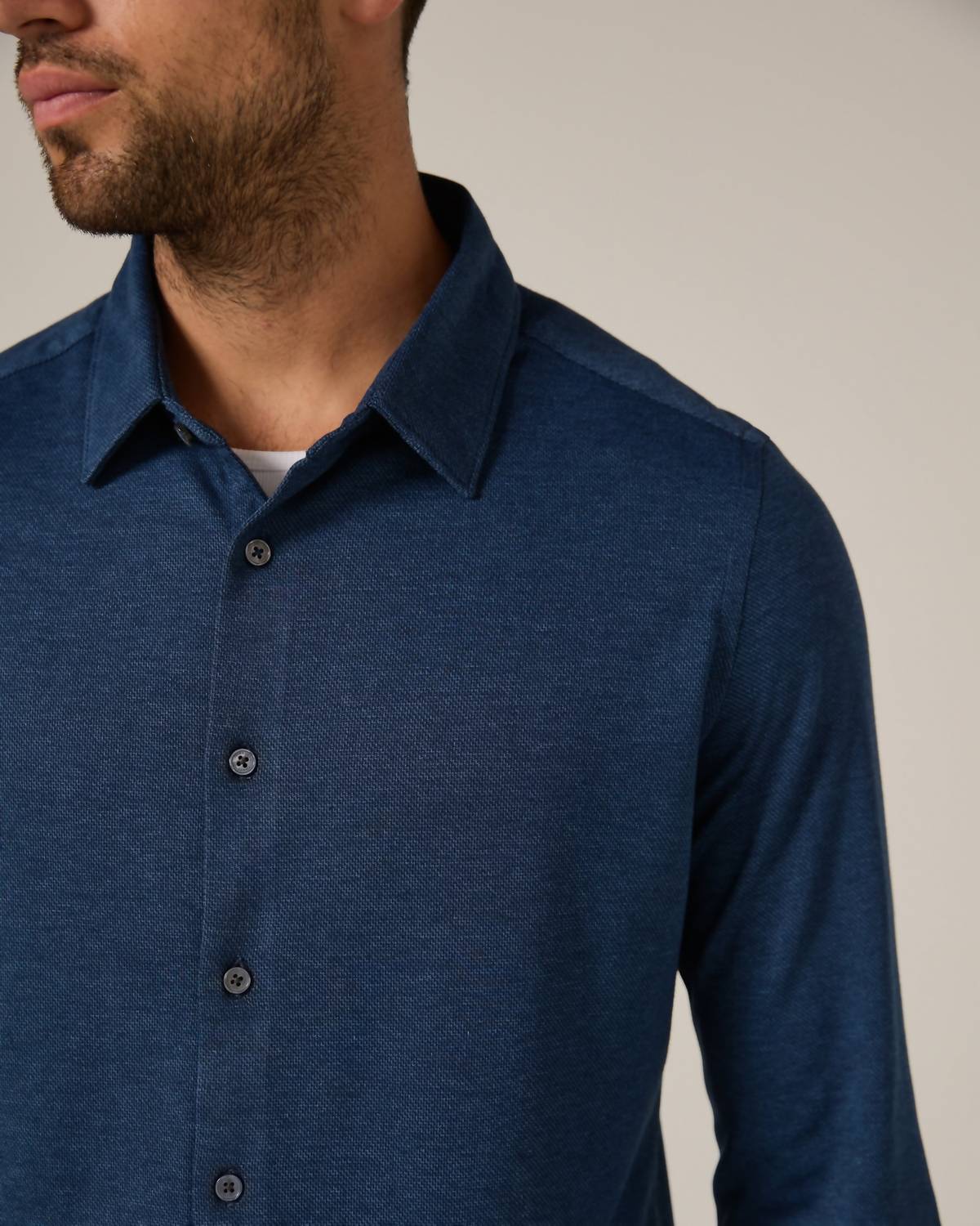 7Diamonds - Bowery Textured Knit Long Sleeve Shirt
