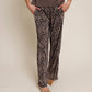 Anniewear - Leopard Print Fancy Wide Leg Pants