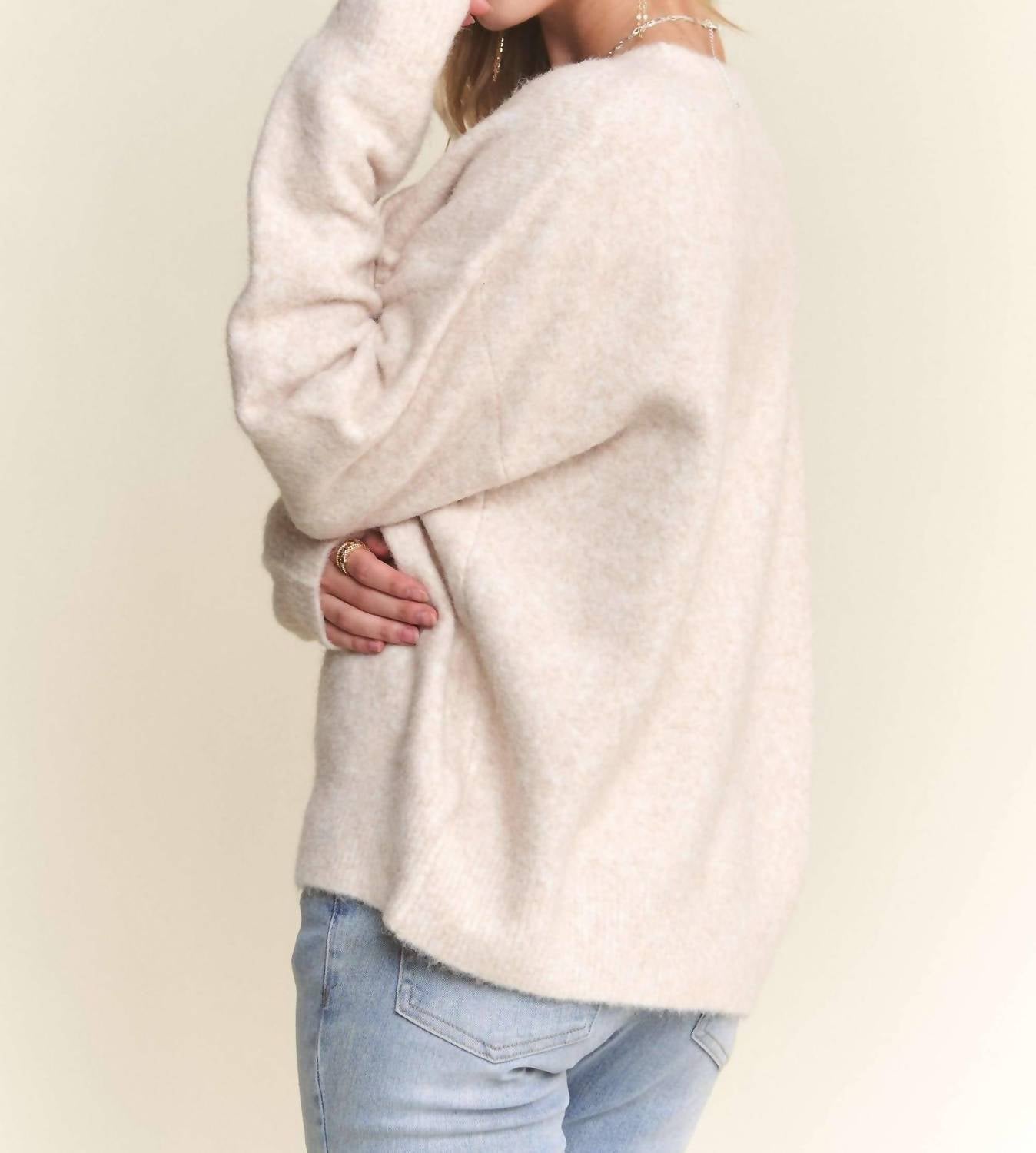 Adora - Floral Applique Soft Sweater