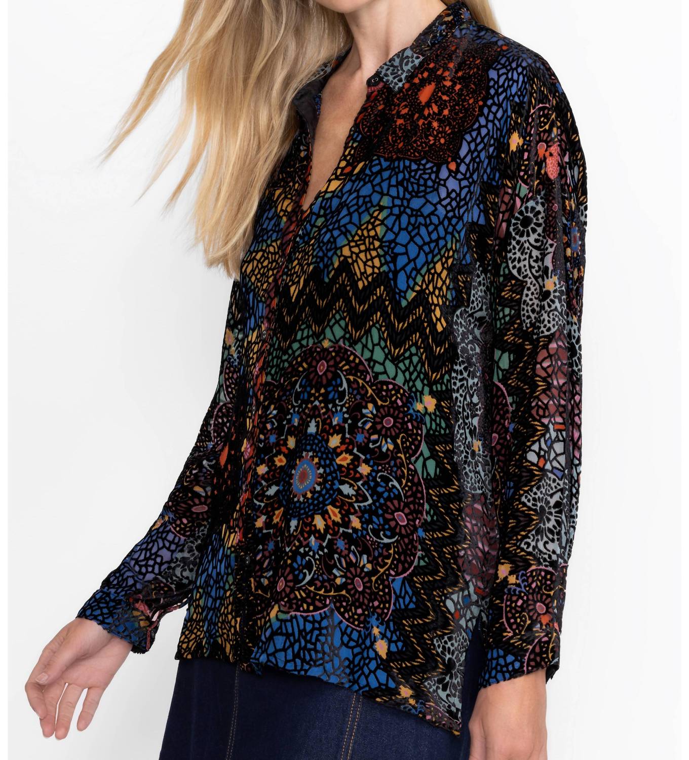 Johnny Was - Audrey Oversize Burnout Shirt