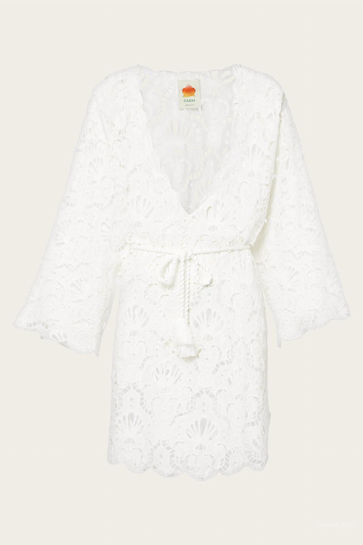 Farm Rio - Seashell Eyelet Mini Dress