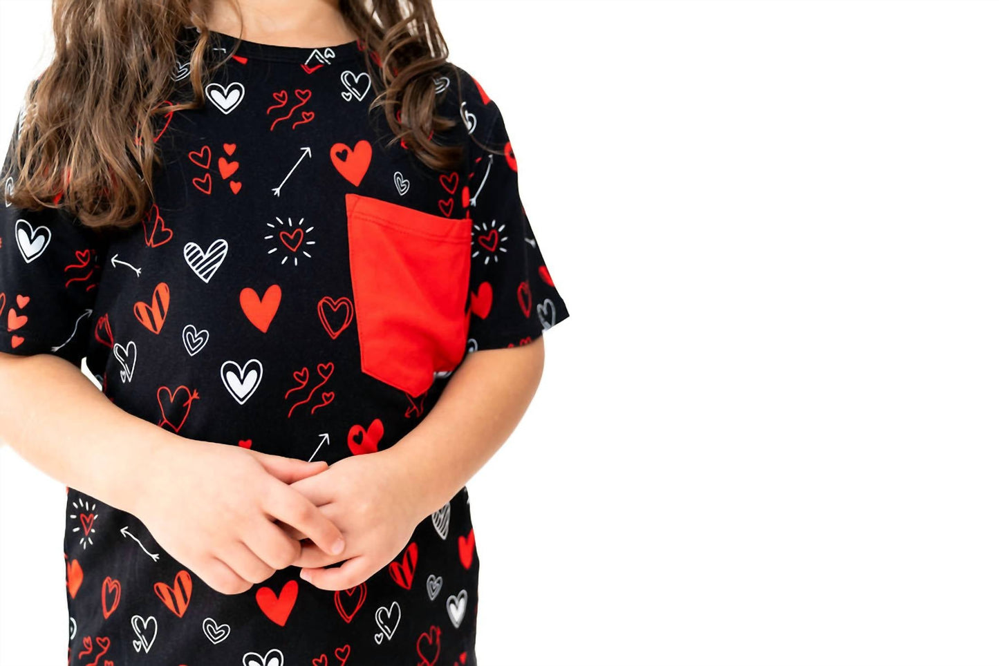 Laree + Co. - Heart Doodles Bamboo Pocket Tee + Jogger Set