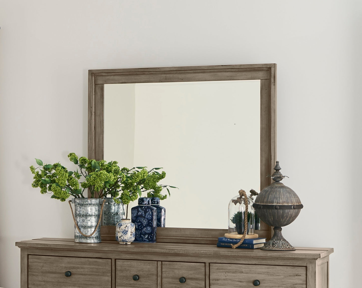 43" Orchard Grey Beveled Mirror
