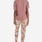 Danskin - Short Sleeve Hacci Pajama Set With Jogger