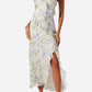 Astr - Rosalina Satin Ruffle Midi Dress