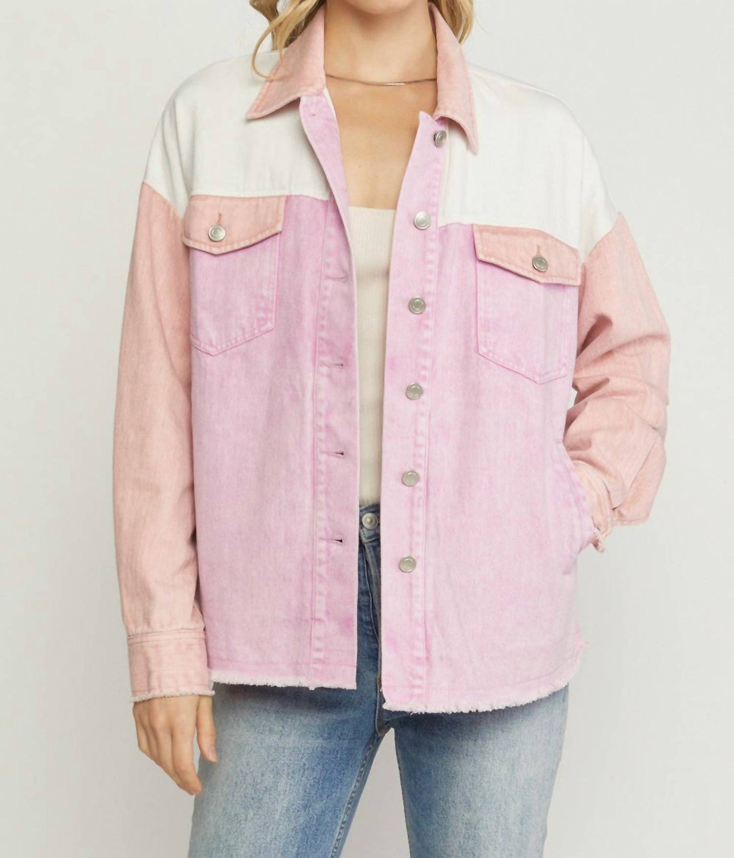 Entro - Colorblock Denim Jacket