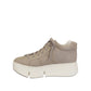 Essex Classics - Women's Greige Platform High Top Sneakers