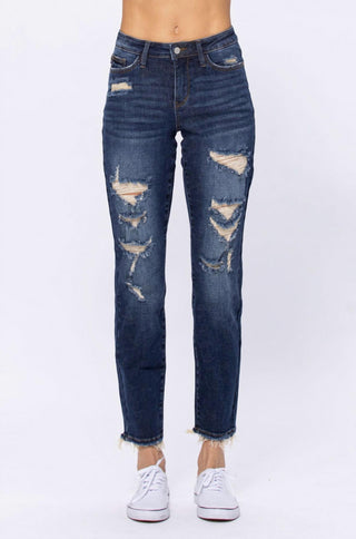 Judy Blue - Mid-rise Destroyed Boyfriend Jean