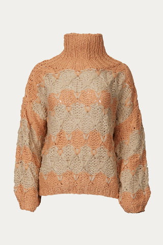 Pol - OPEN-KNIT CHUNKY TURTLENECK SWEATER