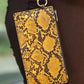 123 Amore - Women's Clear Break Snakeskin Clutch