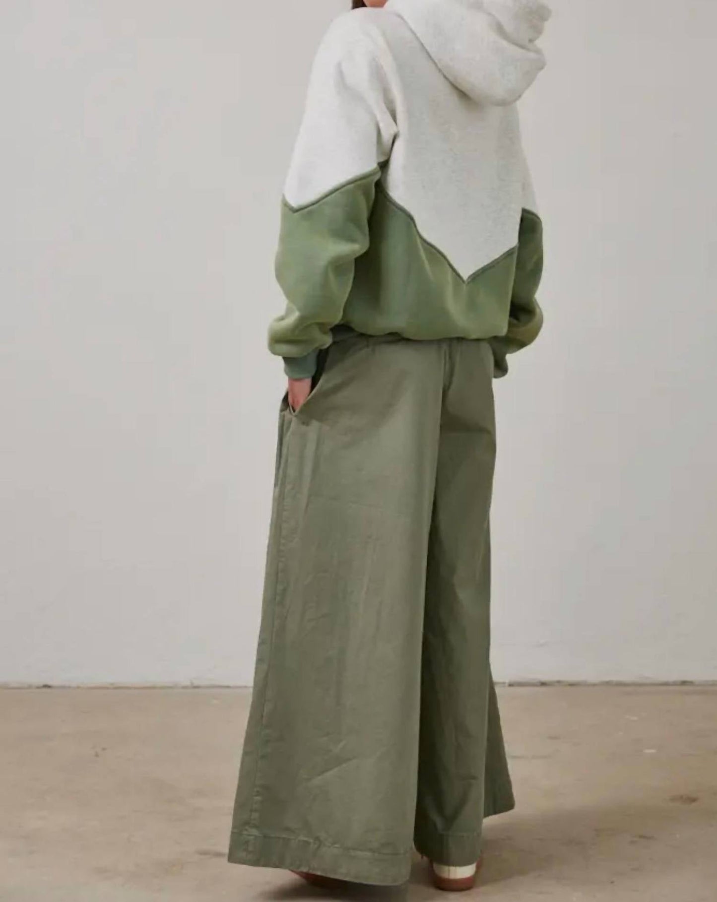 Creamon - Two Tone Color Block Soft Fleece Hoodie