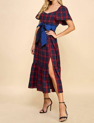 Tcec - Countryside Chic Plaid Midi