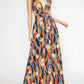 Entro - Tropical Maxi Dress With Cut Outs