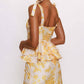 Hutch - Floral Bustier Peplum Dress
