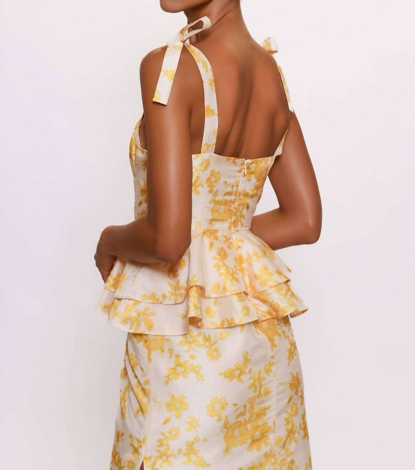 Hutch - Floral Bustier Peplum Dress