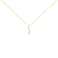 AGS Certified 14K Yellow Gold 2.0 Cttw Baguette and Brilliant Round-Cut Diamond Journey 18" Pendant Necklace (F-G Color, I1-I2 Clarity)