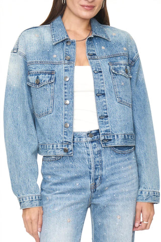 Pistola - Shelby Embroidered Cropped Denim Jacket
