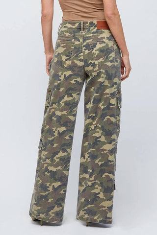 Hidden - Wide Leg Camo Jean